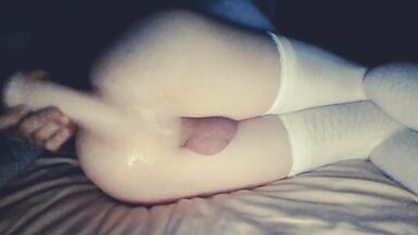 Sissy FemBoy Hard Fuck and Gape her Hole with new Dildo ! Gape too the Red ... - 8 image