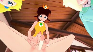 Futa Princess Party - Rosalina, Daisy and Peach | Male Taker POV - 6 image