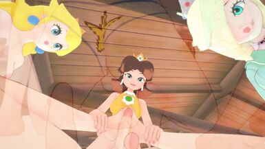 Futa Princess Party - Rosalina, Daisy and Peach | Male Taker POV - 8 image