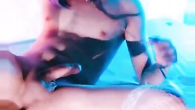 Asian Sissy Femboy with Bodysuit and Foxtail - 14 image