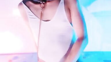 Asian Sissy Femboy with Bodysuit and Foxtail - 4 image