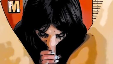 Cartoon MILF Trans-Female Humiliates Amateur Sissy Crossdresser as she Sucks Shemale Lesbian Cock - 11 image