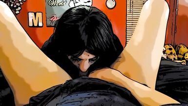 Cartoon MILF Trans-Female Humiliates Amateur Sissy Crossdresser as she Sucks Shemale Lesbian Cock - 5 image