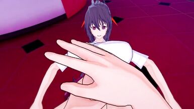 High School DXD: Futa Akeno Date with Surprise | Male Taker POV - 2 image