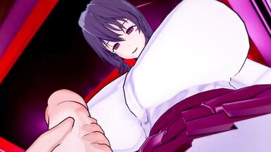 High School DXD: Futa Akeno Date with Surprise | Male Taker POV - 4 image