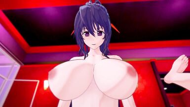 High School DXD: Futa Akeno Date with Surprise | Male Taker POV - 8 image