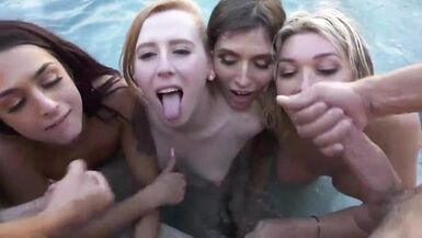 Foda na piscina com as transsexuais (Final)