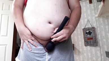 Naughty Transgender MTF uses Wand on her Bulging Clit - 3 image