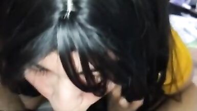 Sissy CD gives her first Blowjob and Cum Swallow of the Year - 1 image