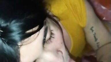 Sissy CD gives her first Blowjob and Cum Swallow of the Year - 14 image