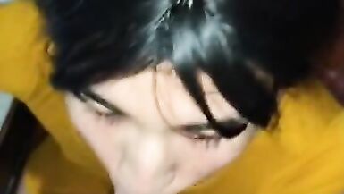 Sissy CD gives her first Blowjob and Cum Swallow of the Year - 9 image