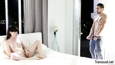 TS Natalie enjoys sucking dudes hard boner - 5 image