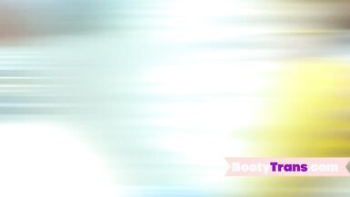 Big Booty Latina Tgirl in Bikini Sucking Cock - 1 image