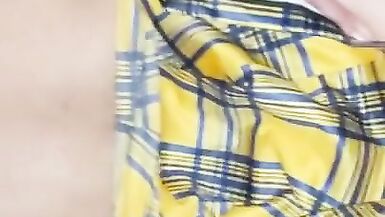 Trans Latina Girlfriend Dominated in School Girl Outfit - 14 image