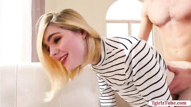 TS Ella let dude sucks her shecock - 14 image