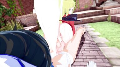 DanMachi: Futa Hestia Fuck Cute Kitsune Sanjouno Haruhime - 6 image