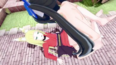 DanMachi: Futa Hestia Fuck Cute Kitsune Sanjouno Haruhime - 8 image