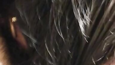 Trans Girl Giving Blowjob to Big Guy and Gags on his Cock - 4 image