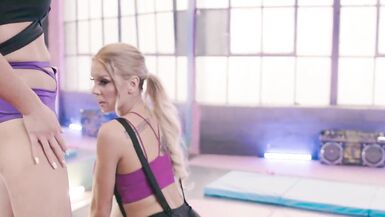 Blonde Bombshell Kenzie Taylor and Kayleigh Coxx pull the Cock Out - 2 image