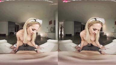 Horny Blonde Shemale in VR Porn - 12 image