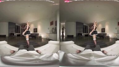 Horny Blonde Shemale in VR Porn - 5 image