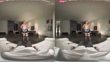 Horny Blonde Shemale in VR Porn - 6 image