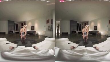 Horny Blonde Shemale in VR Porn - 8 image