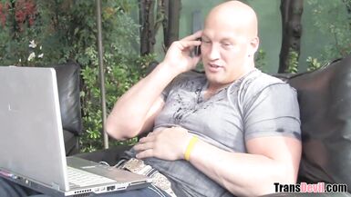 TS Juliette Stray Enjoys Painful Anal Sex With Big Cocked Client - 2 image