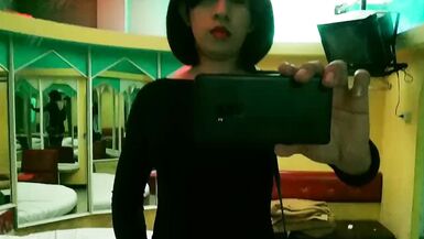 Crossdresser Freelancer Solo Cumshot Futanari in Hotel - 2 image