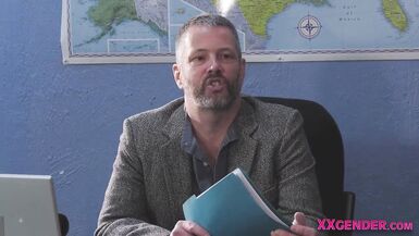 Slender ts student sucks and rides for cum - 1 image