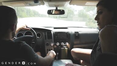 GenderX - Hitchhiker Takes Special Ride on way to Beach - 3 image