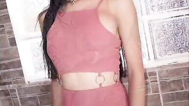 Ladyboys Fucked Bareback - Ladyboy Paula 3 - Pink Dress Push - 1 image