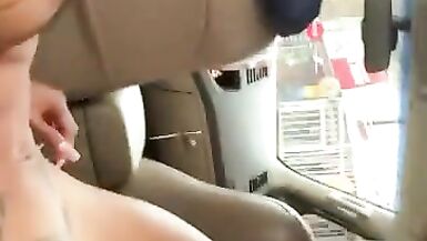 Sexy Big Dick Latina Laura Gets Sucked Off in Car - 13 image