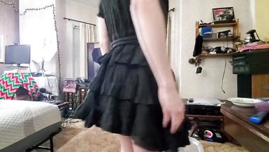 Trans Girl Fucks, Frots, and Plays with Cum POV - 1 image