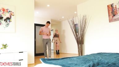 DevilsTGirls Trans Tattooed Babe Lena Moon Enjoys his Big Cheating Cock - 2 image