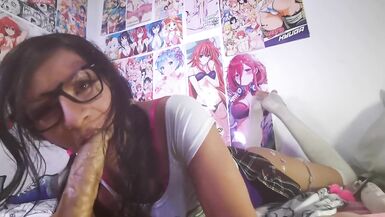 Cute Femboy Suck your Dick Violetta Pigtails - 15 image