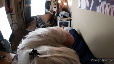 Sissy TS Rides Sex Doll's Strapon after Giving her a Blowjob - 3 image