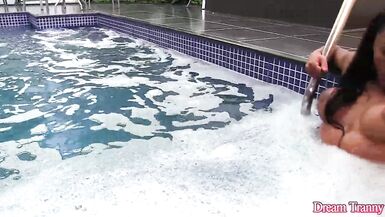 Latina Shemale Adrielhy Bronze Has Her Stiff Cock Sucked by Her Boyfriend - 1 image