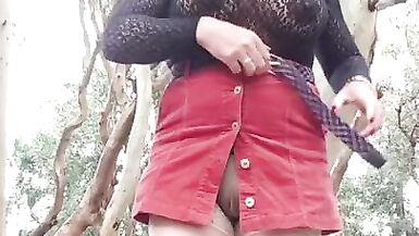 Bitch Alina dogging with strangers in the park. - 1 image