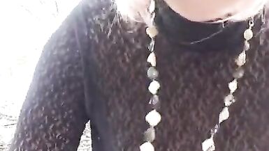 Bitch Alina dogging with strangers in the park. - 10 image