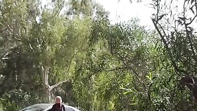 Bitch Alina dogging with strangers in the park. - 4 image