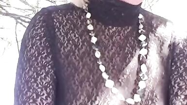 Bitch Alina dogging with strangers in the park. - 9 image