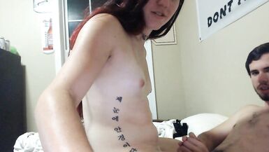 Cute tranny plays with lucky friend - 4 image