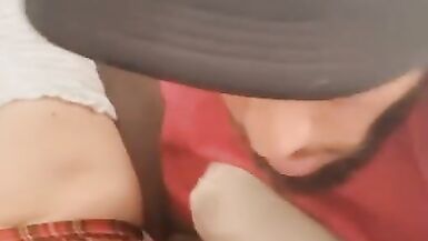 Hot TS Latina Mistress Mariah gives Hot Latin Boyfriend Sloppy Blowjob - 2 image