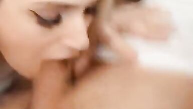 Hot TS Latina Mistress Mariah gives Hot Latin Boyfriend Sloppy Blowjob - 6 image