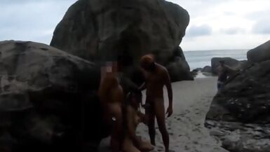 Horny Tranny fucking in the woods to a guy in the ass - 11 image