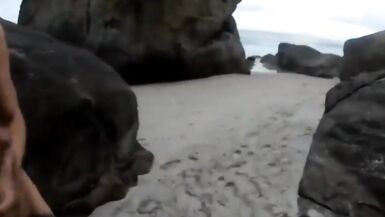 Horny Tranny fucking in the woods to a guy in the ass - 9 image