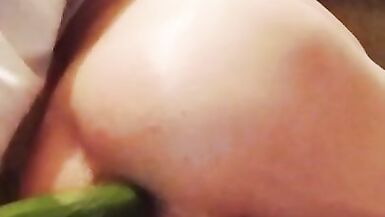 Young Trap Rides a Big Cucumber and Brings herself to Orgasm - 3 image