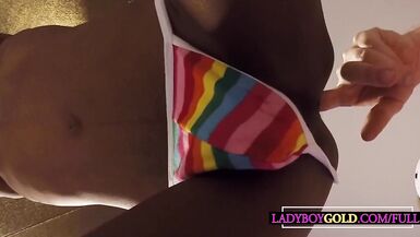 Tiny ladyboy teen Bovei fucks a guys asshole after a blowjob - 9 image