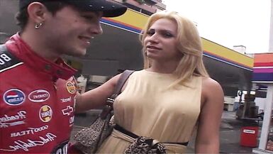 TS Thaissa fucking her boyfriend with her huge cock - Bareback